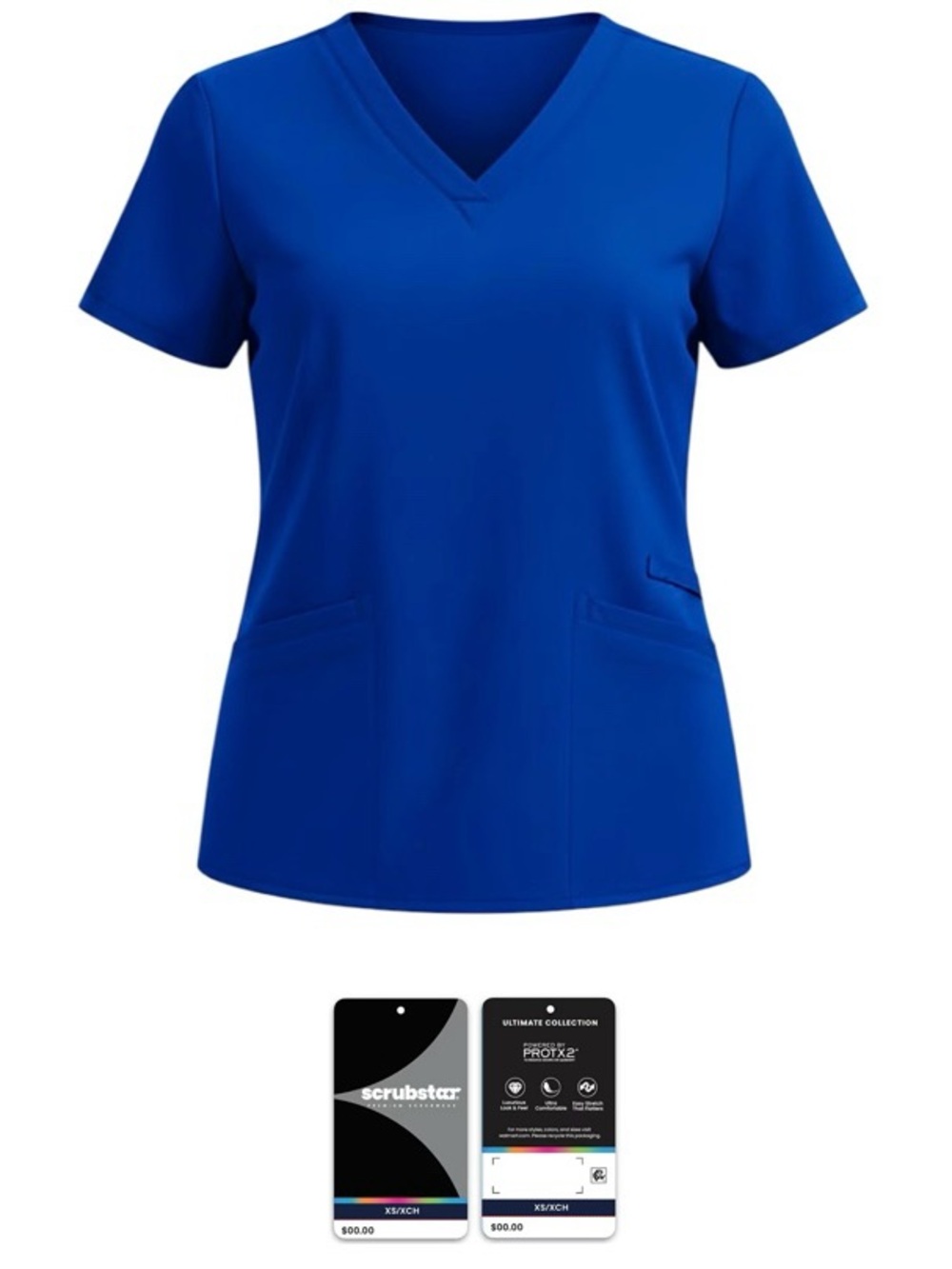Scrubstar Ultimate Women’s Antimicrobial Welt Pocket V-Neck Scrub Top